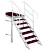 ECP-06 SCALA PIEGABILE CON 6 SCALINI CON CORRIMANO, ALTEZZA DA 90 A 180CM