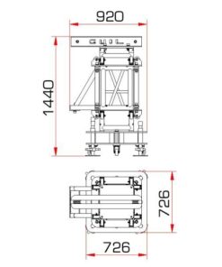 TMD-548 TORRE DI ELEVAZIONE GROUND SUPPORT DA 10M. CARICO MASSIMO 2000KG