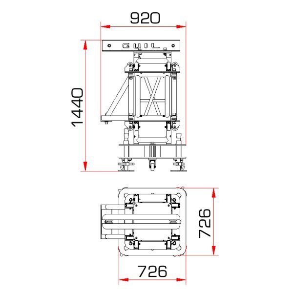 TMD-548 TORRE DI ELEVAZIONE GROUND SUPPORT DA 10M. CARICO MASSIMO 2000KG