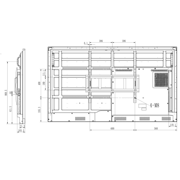 HN75WR80U MONITOR INTERATTIVO DA 75"