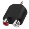 NTA-106 ADATTATORE 2X RCA FEMMINA - 1X JACK 2,5MM STEREO