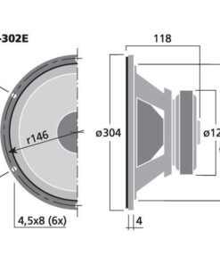 SP-302E WOOFER/MIDRANGE HI-FI, 100 W, 4 OHM