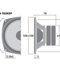 SPH-102KEP MIDRANGE HIGH-TECH, 40 W, 8 OHM