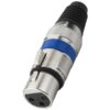 XLR-207J/BL CONNETTORI XLR FEMMINA, 3 POLI