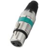 XLR-207J/GN CONNETTORI XLR FEMMINA, 3 POLI