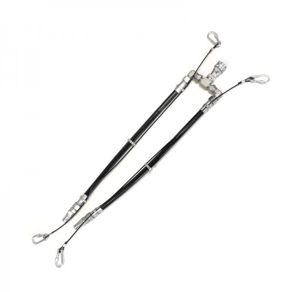 A-4 SPLITTER CO2 (2 BOMBOLE - 1 CO2 GUN-JET)2 TUBI 0,5 M CON 2 ADATTATORI