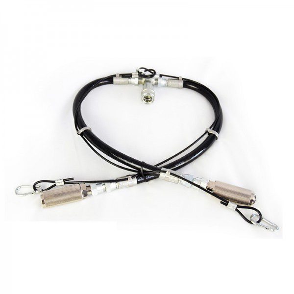 A-4 SPLITTER CO2 (2 BOMBOLE - 1 CO2 GUN-JET)2 TUBI 0,5 M CON 2 ADATTATORI