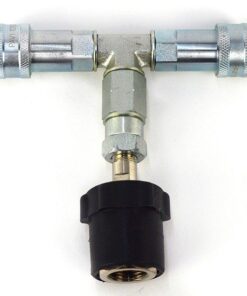 A-5 SPLITTER CO2 (1  BOMBOLA - 2  CO2 GUN-JET) ADATTATORE BOMBOLA