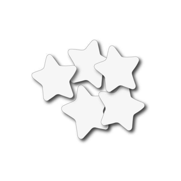 ES55-WS CORIANDOLI IN CARTA A FORMA DI STELLA 1KG COLORE BIANCO