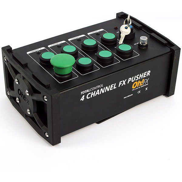 TC-102 PULSANTE 4 CANALI PER EFFETTI SPETTACOLO. DOPPIA FUNZIONE : FIRE/FLASH