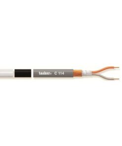 C114/025BI CAVO MICROFONICO BILANCIATO 2 X 0,25 MM²- BIANCO - 100 M