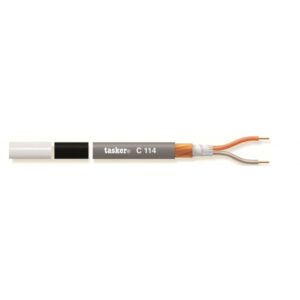C114/025BI CAVO MICROFONICO BILANCIATO 2 X 0,25 MM²- BIANCO - 100 M
