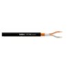 C114LSHZ CAVO MICROFONICO BILANCIATO 2 X 0,25 MM²IN L.S.Z.H. - NERO - 100 M