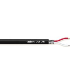 C128CPR CAVO MICROFONICO 2 X 0,35 MM²- CERTIFICATO CPR CLASSE E - NERO - 100 M