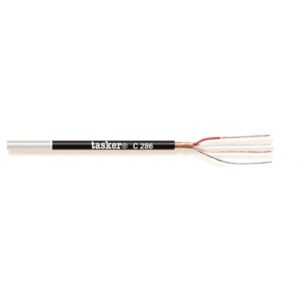 C286/BI CAVO MICROFONICO BILANCIATO 2 X 0,22 MM²- BIANCO - 100 M