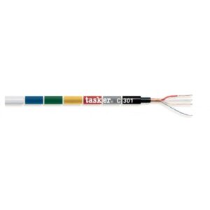 C301/BI CAVO MICROFONICO BILANCIATO 1 X 2 X 0,22MM² - BIANCO - 100 M