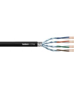 C726 PVC CAVO LAN 7 S-F.T.P. IN PVC 4 X 2 X 0,14MM² - NERO - 100 M