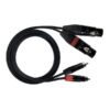 DZZF300 CAVO AUDIO 2 SPINOTTI RCA  2 PRESE XLR3 M