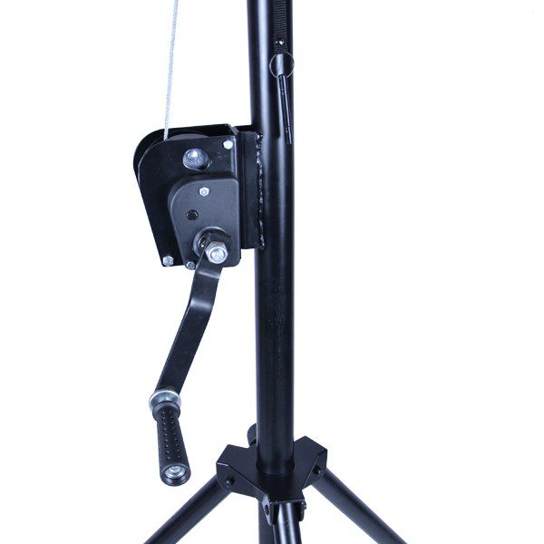 LSZZ022 STATIVO TELESCOPICO PER FARI CON MANOVELLA VERSIONE ROBUSTA IN ACCIAIO