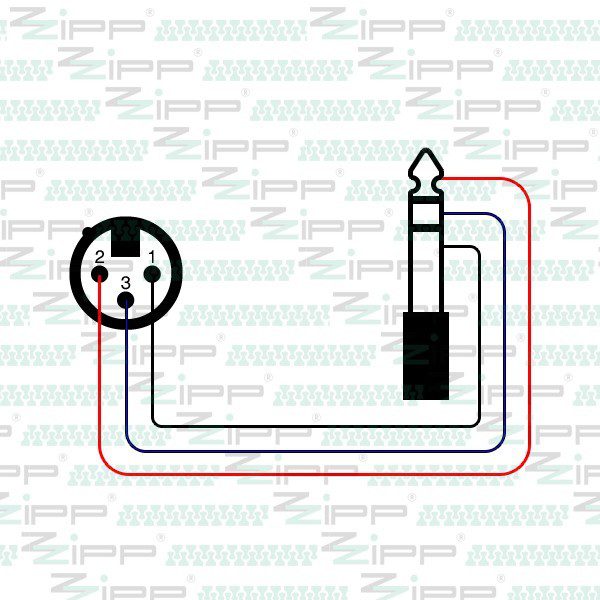 MZZJ1000 CAVO MICROFONICO PRESA XLR - JACK 6,35MMBILANCIATO LUNGHEZZA 10 M
