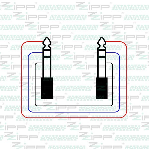 PZZJ100 CAVI AUDIO JACK STEREO 6,35MM - MINI-JACK 3,5 STEREO 1M