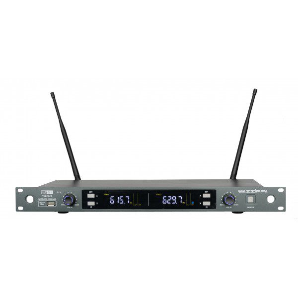 TXZZ424 SET DOPPIO RADIOMICROFONO UHF 2 X 48 CH- 606 - 630 Mhz