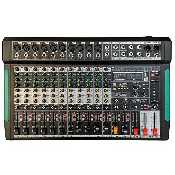 ZZMX12RBT MIXER 12 CANALI CON LETTORE MP3 E BLUETHOOT E FUNZIONE REGISTRAZIONE