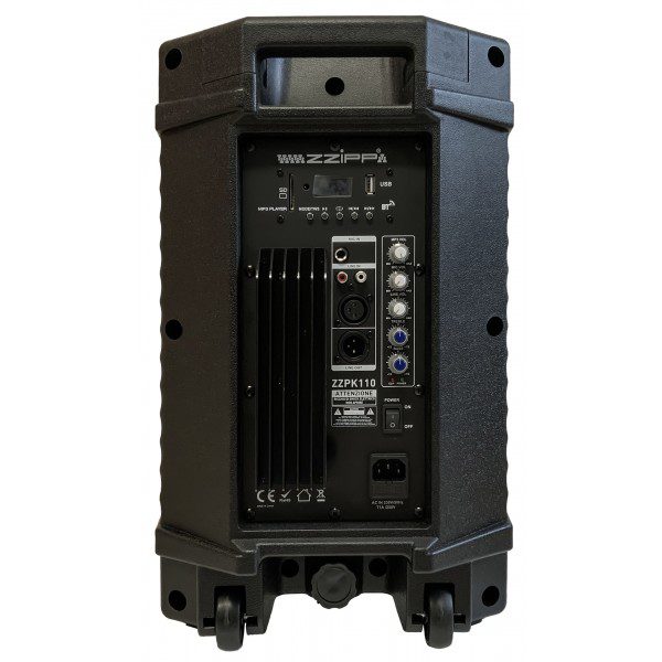 ZZPK110 CASSA ATTIVA DA 10", CON BLUETOOTH E LETTORE MP3, POT. MAX 300W