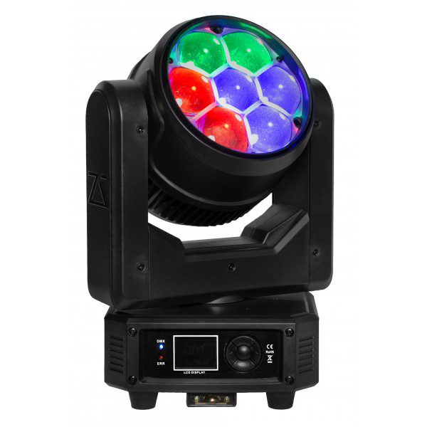 TAURUS740 TESTA MOBILE WASH 7X40W RGBW LED OSRAM CON ZOOM 5°-50° CONTROLLO PIXEL