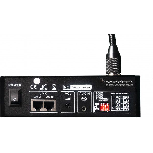 ZZONE6000MC MICROFONO PAGING PER ZZONE6XXPA A 6 ZONE