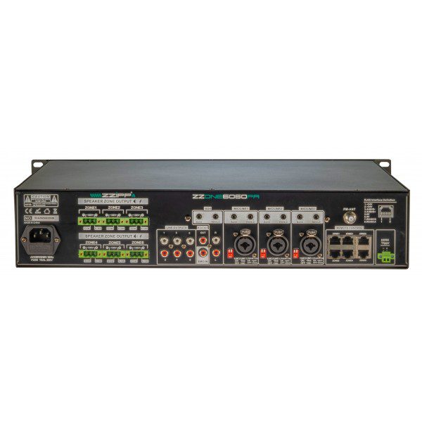 ZZONE6060PA AMPLIFICATORE MIXER LETTORE USB/BT/FM DA60W A 6 ZONE