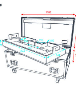 Case for 2x Furion FX402 Bar Hardware Penn Elcom e ruote girevoli con freno