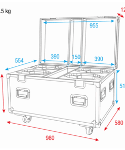 Case for 4x Xpression 2000 Con scomparti per gli accessori