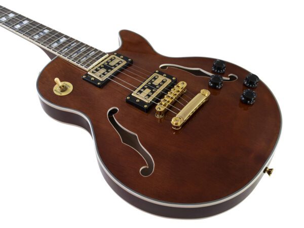 DIMAVERY LP-600 Electric Guitar, brown