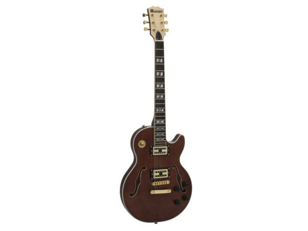 DIMAVERY LP-600 Electric Guitar, brown