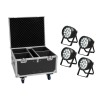 EUROLITE Set 4x LED IP PAR 14x10W HCL + Flightcase