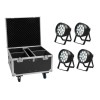 EUROLITE Set 4x LED IP PAR 14x8W QCL + Flightcase