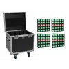 EUROLITE Set 4x LED Pixel Matrix Panel 5x5 RGB/WW + Flightcase with wheels