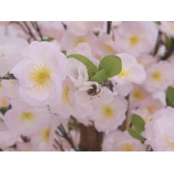 EUROPALMS Cherry tree with 3 trunks, artificial plant, pink, 150 cm