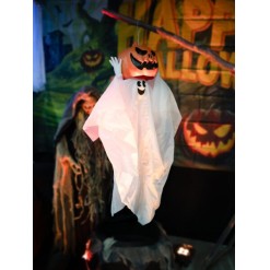 EUROPALMS Halloween Pumpkin Ghost, animated, 110cm