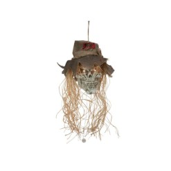 EUROPALMS Halloween Scarecrow Skull, 70cm