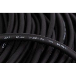 FLN85 Quad DMX & AES/EBU Cable Neutrik NC5-BAG Series 20 m - placcato argento