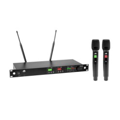 OMNITRONIC UHF-602 2-channel Wireless Mic System 823-832/863-865 MHz