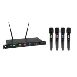 OMNITRONIC UHF-604 4-channel Wireless Mic System 823-832/863-865 MHz