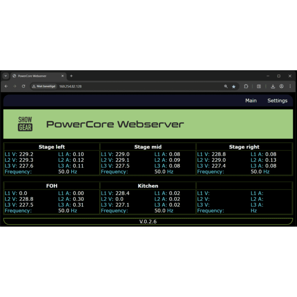 PowerCore Server Monitoraggio di fino a 6 distributori PowerCore