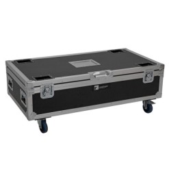 ROADINGER Flightcase 8x AKKU IP Pixel Tube 360° PRO CRMX with charging function and wheels