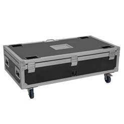 ROADINGER Flightcase 8x AKKU IP Pixel Tube 360° PRO CRMX with charging function and wheels