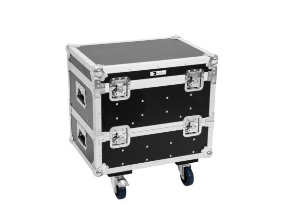 ROADINGER Flightcase 8x IP PIX Strobe RGB CW+WW with wheels