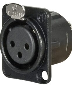 XLR 3P Chassis - female Alloggiamento nero