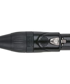 XLR 5P X-type - female Tappo terminale nero - alloggiamento in nichel